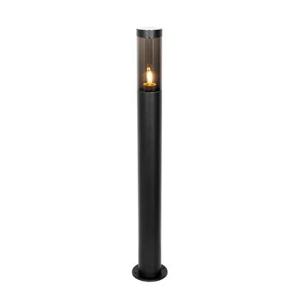 QAZQA Moderne buitenlamp paal zwart 110 cm IP44 - Rox