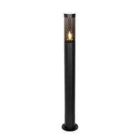 QAZQA Moderne buitenlamp paal zwart 110 cm IP44 - Rox