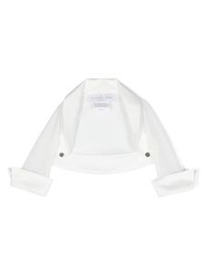 Colorichiari veste en mesh à liserés en satin - Blanc