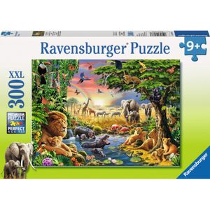 Avondzon bij de drinkplaats XXL puzzel, 300 stukjes