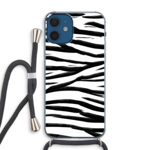 Zebra pattern: iPhone 12 Transparant Hoesje met koord