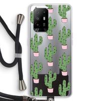Cactus Lover: Oppo A95 5G Transparant Hoesje met koord