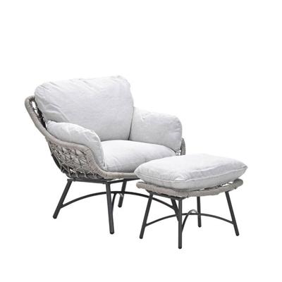 Logan Fauteuil Voetenbank Valley Sand - Garden impressions