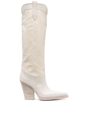 Paris Texas bottines 110 mm en cuir - Tons neutres
