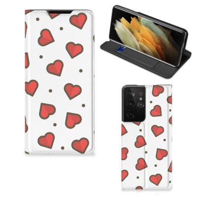 Samsung Galaxy S21 Ultra | Hoesje met Magneet | Hearts