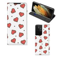 Samsung Galaxy S21 Ultra | Hoesje met Magneet | Hearts