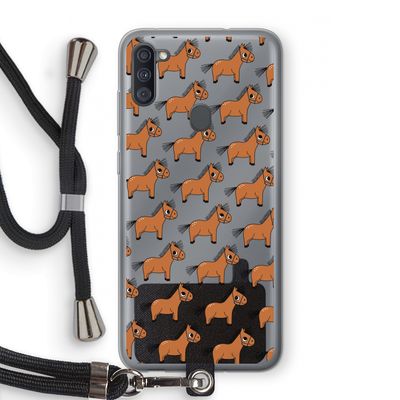 Pony: Samsung Galaxy A11 Transparant Hoesje met koord