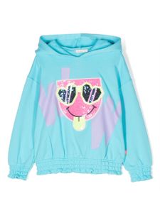 Billieblush hoodie à imprimé graphique Wow - Bleu