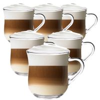 Koffieglas - Theeglazen – Cappuccino glazen - Latte Macchiato Glazen - 330ML - Set Van 6 - thumbnail