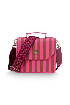 Pip Studio Frances Schoudertas Small Streep Roze