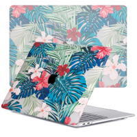 Lunso MacBook Air 13 inch M1 (2020) cover hoes - case - Tropical Rood