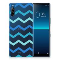 Sony Xperia L4 | TPU bumper | Zigzag Blauw