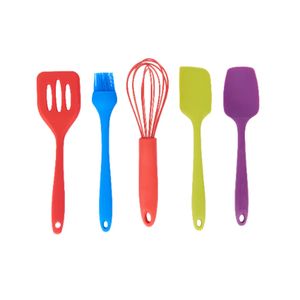 ColourWorks - Mini Keukengerei Set, Siliconen, 5 Delig - ColourWorks Brights