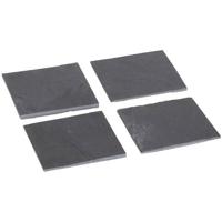 Leisteen glas onderzetters 8x stuks 10 cm