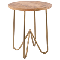 Krukje Ferro 29164 antiek goud + mangohout - thumbnail