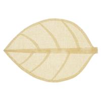 Secret de Gourmet Placemat Leaf - beige - ovaal - 50 x 33 cm - Decoratief