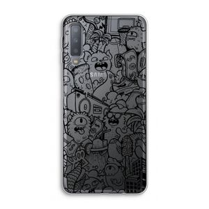 Vexx Black City : Samsung Galaxy A7 (2018) Transparant Hoesje