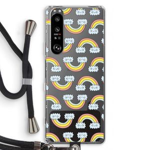 Regenboog: Sony Xperia 1 III Transparant Hoesje met koord