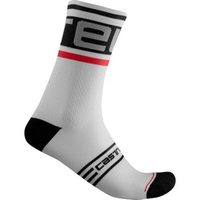 Castelli Prologo 15 fietssokken wit heren S-M