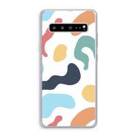 Memphis Shapes Blue: Samsung Galaxy S10 5G Transparant Hoesje