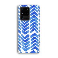 Blauwe pijlen: Samsung Galaxy S20 Ultra Transparant Hoesje Blauwe pijlen: Samsung Galaxy S20 Ultra Transparant Hoesje