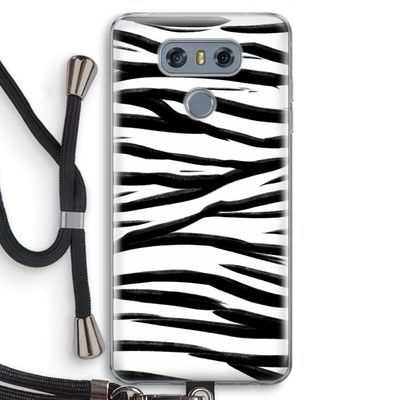 Zebra pattern: LG G6 Transparant Hoesje met koord