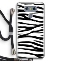 Zebra pattern: LG G6 Transparant Hoesje met koord Zebra pattern: LG G6 Transparant Hoesje met koord