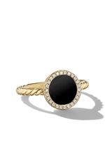 David Yurman bague Petite Elements en or 18ct serti de diamants et d'onyx - thumbnail