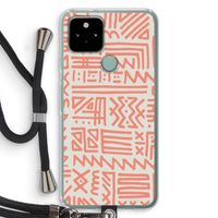 Marrakech Pink: Pixel 5 Transparant Hoesje met koord