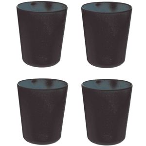 8x stuks onbreekbare kunststof/melamine bekers - grijs - 450 ml