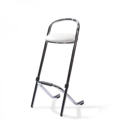 Barkruk stapelbaar chroom wit (set van 10 stuks)