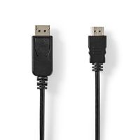 DisplayPort - HDMI-Kabel | DisplayPort Male | HDMI-Connector | 2,0 m | Zwart