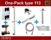 One-Pack Inbouwthermostaatset Type 113 Chr (20Cm)