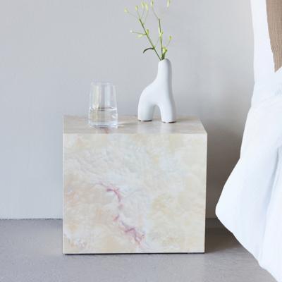 Nohr Bijzettafel 'Katiana' Marmerlook, 35 x 25cm, kleur Beige