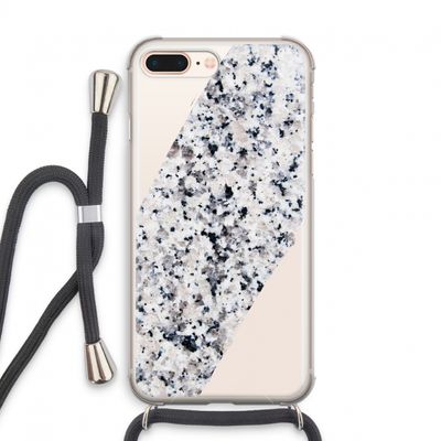 Gespikkelde marmer: iPhone 8 Plus Transparant Hoesje met koord