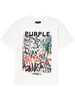 Purple Brand t-shirt en coton à logo imprimé - Blanc