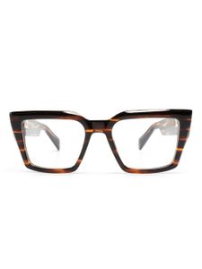 Balmain Eyewear lunettes de vue Formee à monture oversize - Marron