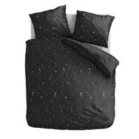 Dekbedovertrek Nightsky - (x240 cm) - Zwart Katoen-satijn - Dessin: Sterren - Fresh and Co - Dekbed-Discounter.nl - thumbnail