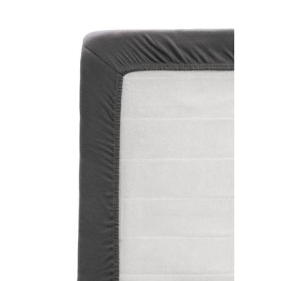 Leen Bakker - Topper Hoeslaken - Antraciet - 180x200/220 Cm - Jersey - Grijs