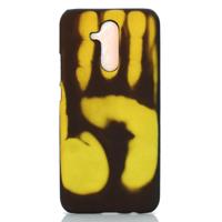 Plak de huid + PC thermische sensor verkleuring Case voor Huawei mate 20 Lite (zwart groen)