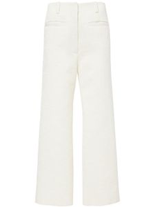 Proenza Schouler pantalon en laine mélangée à motif en jacquard - Blanc