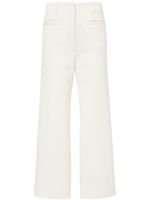 Proenza Schouler pantalon en laine mélangée à motif en jacquard - Blanc
