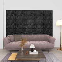 VidaXL 24 st wandpanelen 3d diamant 6 m² 50x50 cm zwart