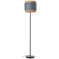 Brilliant VloerlampWaterlilly rotan met grijze stof - 94552/22