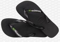 Havaianas Brasil Logo Slipper Black/Black 45/46