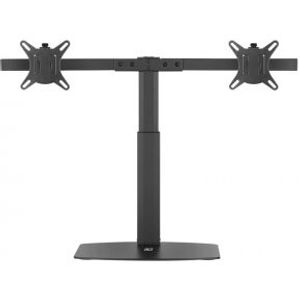 ACT Monitorarm max 27 office, op voet met gasveer, crossbar, 2 schermen