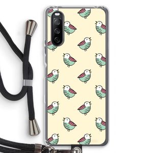 Vogeltjes: Sony Sony Xperia 10 III Transparant Hoesje met koord