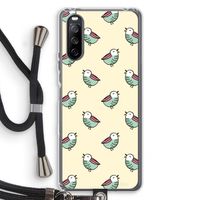 Vogeltjes: Sony Sony Xperia 10 III Transparant Hoesje met koord