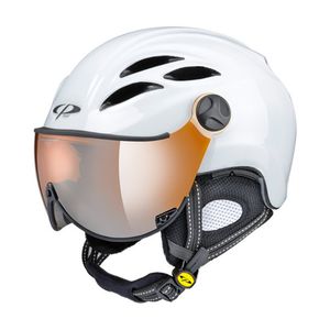 Cp Curako Skihelm met Vizier Wit | Spiegel Vizier (☁/❄/☀)