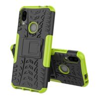 Band textuur TPU + PC schokbestendig telefoon geval voor Xiaomi Redmi Note 7 met houder